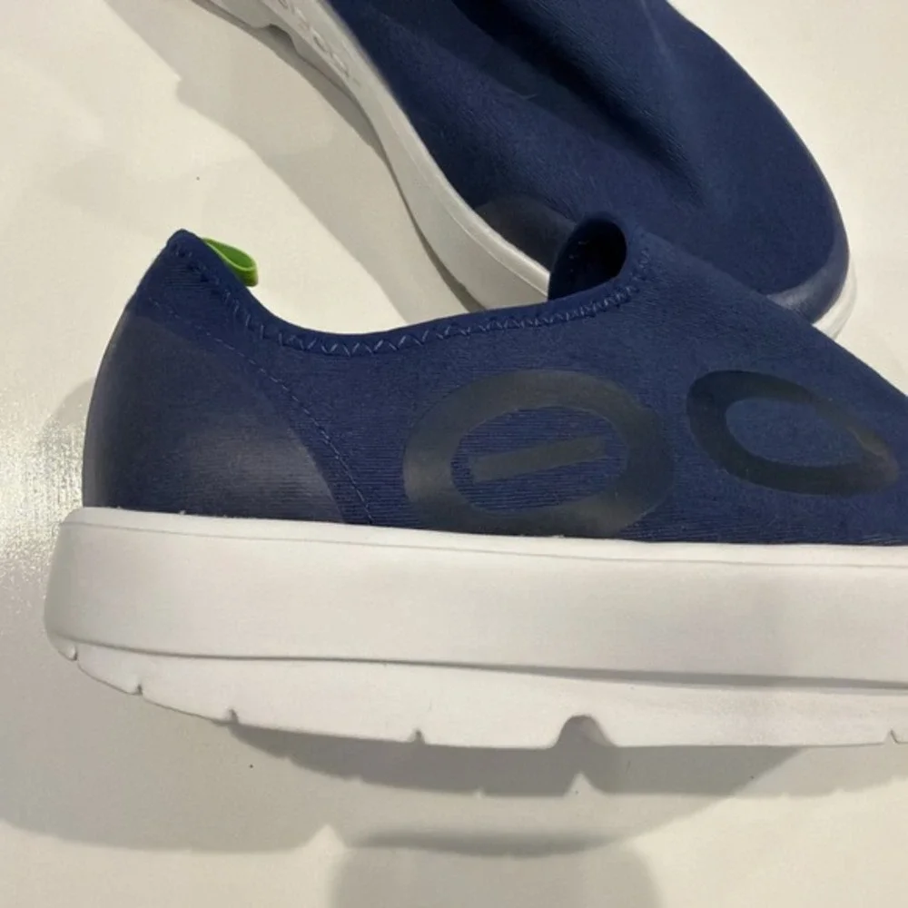 oofos mens 12 Blue Slip On Recovery Comfort Shoes Lightweight Athletic      1741